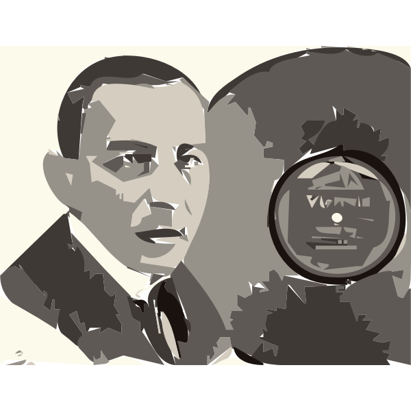 Rachmaninoff in Victor Advertisment (autotrace)